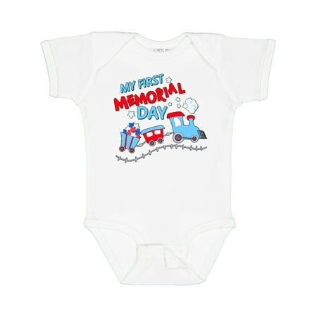 

Inktastic My First Memorial Day Train Gift Baby Boy or Baby Girl Bodysuit