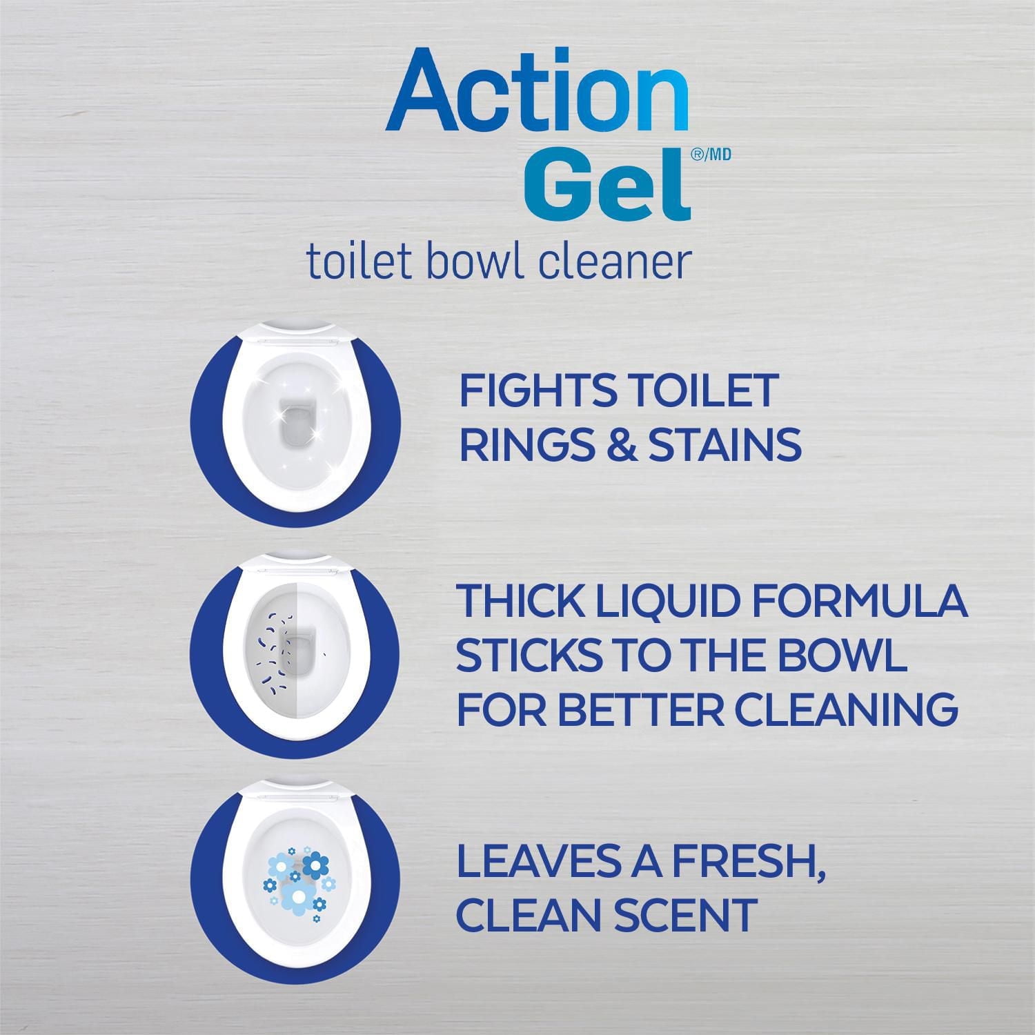 Lysol Toilet Bowl Cleaner, Action Gel, Country, 710ml, 8x Clinging Gel, 710 mL