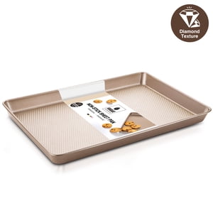 HONGBAKE Jelly Roll Pan 15x10 Nonstick Baking Sheet, Gold