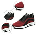 thumbnail image 5 of Mens Shoes,Elevator Casual Mesh Trainers Lightweight Breathable Lace Up Sports Footwear With Hidden Lift Heel Height Increasing Sneakers,Shoes for Men,Red,8, 5 of 9