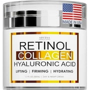 Retinol Cream for Face - Facial Moisturizer with Collagen Cream and Hyaluronic Acid - Anti Aging Face Cream - Day and Night Face Lotion for Women and Men - Hydrating Wrinkle Cream for Face