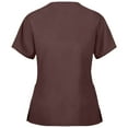 thumbnail image 2 of Panda Uniform by HeedFit Women’s V-Neck Scrub Top, Polycotton, 3XL, Chocolate, 2 of 4