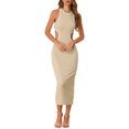 thumbnail image 2 of INSPIRE CHIC  Women's Racerback Dress Hollow Out Sleeveless Bodycon Tank Dresses Small Black, 2 of 5