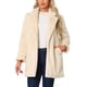 thumbnail image 1 of Abrigo de piel sintética con solapa INSPIRE CHIC para mujer, chaqueta cálida y difusa de invierno con bolsillos S color albaricoque, 1 of 6