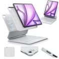 thumbnail image 1 of Funda con teclado ESR para iPad Air de 13 pulgadas con panel táctil, color blanco, 1 of 6