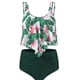 thumbnail image 2 of Soidarity Traje de baño sin mangas de cintura alta con estampado de hojas digitales de piezas para mujer Traje de baño No.2 SG Soidarity OD001368-10, 2 of 4