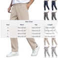 thumbnail image 3 of PNTUTB Men's Solid Color Pleated Drapey Button Fly Zipper Casual Straight Leg Versatile Dress Pants with Pockets, 3 of 6