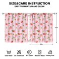 thumbnail image 2 of Nursery Curtains Boys Girls Kids Cute Red Strawberry Print Pattern Window Drapes for Living Bedroom Playroom Room Decor Rod Pocket 52x63 Inch 2 Panels, 2 of 2