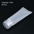thumbnail image 3 of Uxcell 15ml Squeeze Tube Empty Cosmetic Tubes Plastic with Flip Lid Translucent Frosted 50 Pack, 3 of 5
