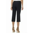 thumbnail image 3 of Rekkuna Women's Comfort Stretch Pull-On Straight Leg Capri Pant with Buttons at the Waist (6, Black), 3 of 5