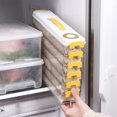 thumbnail image 5 of Dumpling Box Refrigerator Organizer Stackable Storage with Lids and Handle, Portable Multi Layer Quick Frozen (6 Layer-Yellow), 5 of 5
