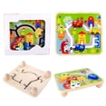 thumbnail image 1 of Juguete De Combinación De Tráfico De Madera Vehículos Reconocimiento De Color Juguete Educativo Preescolar Con 5 Bloques De Vehículos Para Niños De 0 A 3 Años Niños De Jardín De Infantes sonducket FN002792-00, 1 of 6
