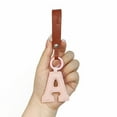 thumbnail image 4 of Tuvgenk Personalized Initial Letter Leather Keychain, Customizable Bag Accessory, Birthday & Valentine’s Day Gift for Women & Men, 4 of 5