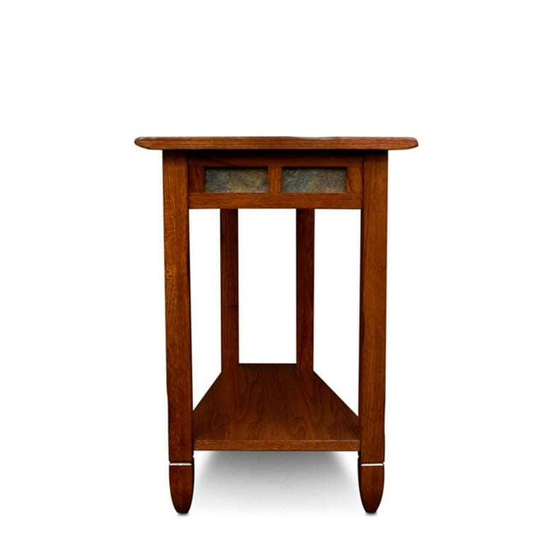 Rustic wedge end table discount