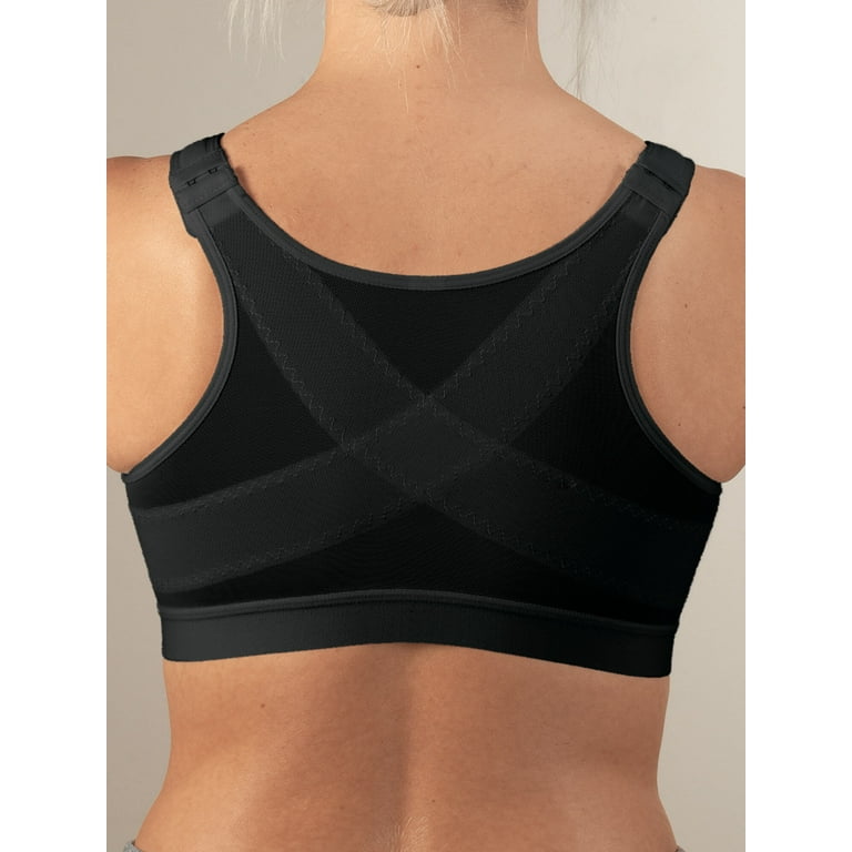 Supreme Comfort Posture Support Bra, Adjustable Padded Straps, Front  Closure, Breathable Mesh - Small, Black 