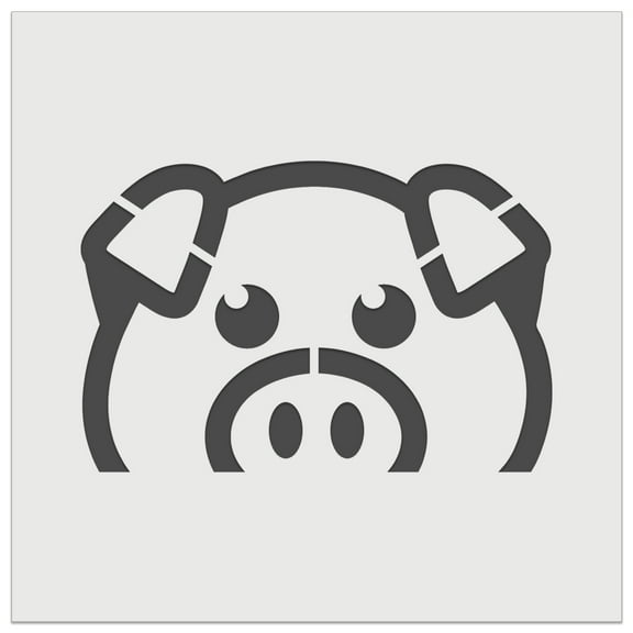 Peeking Pig DIY Cookie Wall Craft Stencil - 5.5 Inch