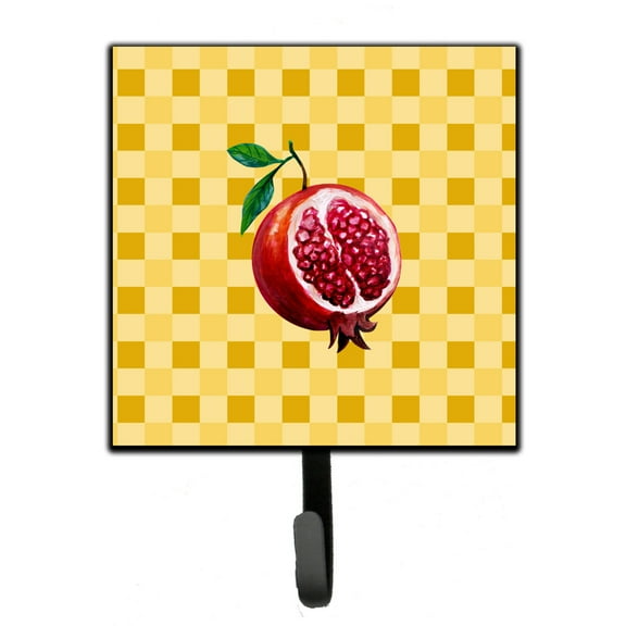 Carolines Treasures BB7250SH4 Sliced Pomegranate on Basketweave Leash or Key Holder Single Hook multicolor
