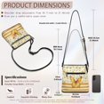 thumbnail image 7 of HELLHERO Multiple Zipper Pockets Shoulder Bag for Travel Daily, PU Leather Spacious Women's Shoulder Crossbody Purse, Golden Butterfly Floral Stripe, 7 of 7
