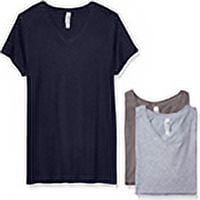 Marky G Apparel Short Sleeve V-Neck Solid T-Shirt (Women's) 3 Pack