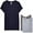 Navy/Charcoal/Heather, variant on Marky G Apparel Women's Fine Jersey V-Neck Longer Length T-Shirt (Pack of 3)