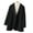 Black, variant on Classic Common Style Women's Coat 100% Pure Wool Reversible Woolen Coat Loose Suit Jacket Top Fashion Big Pocket