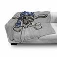 thumbnail image 3 of Skull Soft Flannel Fleece Throw Blanket, Scallywag Pirate Dead Head Grunge Horror Evil Sailor Crossed Bones Kerchief, Cozy Plush for Indoor and Outdoor Use, 50" x 70", Blue Grey Black, by Ambesonne, 3 of 6