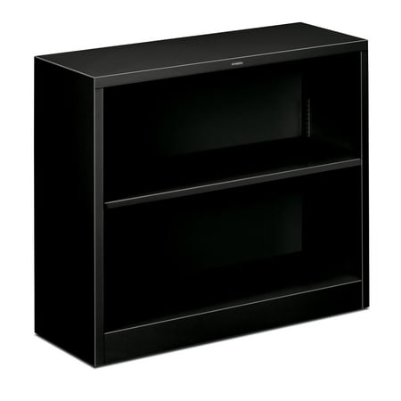 Hon Hon Metal Bookcase HON Metal Bookcase - Bookcase with Two Shelves, 34-1/2w x 12-5/8d x 29h, Black (S30ABCP) ()