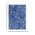 thumbnail image 1 of homeroots home decor 385848 5’ x 7’ Navy and Ivory Floral Vines Area Rug, 1 of 1