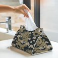 thumbnail image 2 of Tissue Box Cover, Black Golden Dragon Lanterns Leather Rectangular Tissue Holder, Waterproof Tissue Box Decorative For Bathroom Vanity Countertop/Night Stands/Office Desk, 2 of 8