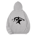 thumbnail image 7 of Valora Men Sweatshirt Men's Hooded Sweatshirt for Casual Style with European Embroidery Versatile Hoodie Cardigan Top for Men and Women Grey XL, 7 of 7