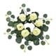 thumbnail image 4 of Anillo de vela de Rosa Artificial, anillo de vela de Pilar, corona, portavelas creativo para comedor, celebraciones, decoración del hogar de boda Blanco, 4 of 9