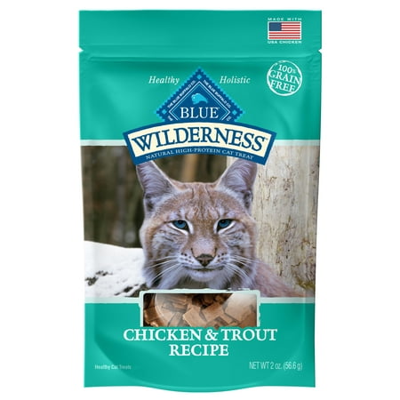UPC: 0859610007967 | Blue Buffalo Wilderness Chicken & Trout Flavor Soft Treats for Cats  Grain-Free  2 oz. Bag