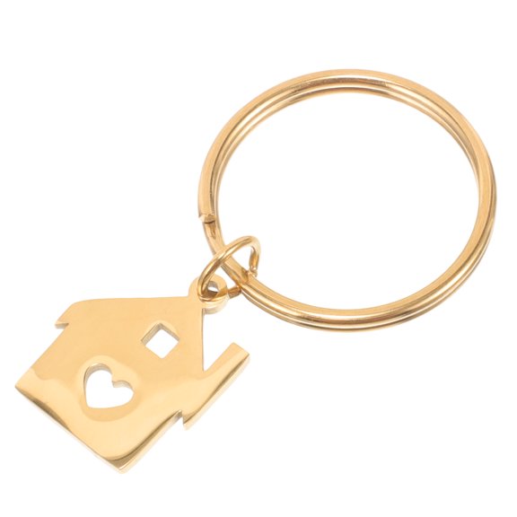ETEREAUTY Small Stainless Steel House Keychain Multifunctional Keyring for Everyday Use and Carry