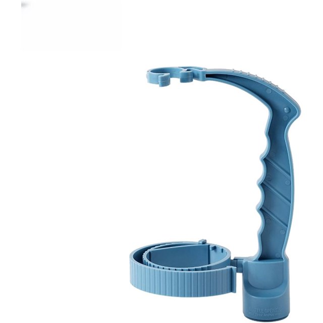 Multifunctional PP+TPE Beverage Bottle Handle Holder with Flow Control & Bottle Opener - American Style, Fits Round/Square/Various Sizes, Lightweight for Kitchen & Outdoor Camping, Gray/Blue/Red/Green