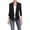 Black, variant on Womens Ruched 3/4 Sleeve Draped Blazers Plus Size Open Front Business Work Suit Office Blazer Jackets Casual Basic Cardigan Wine S
