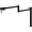 Matt Black, variant on Solid Brass C Deck Mounted Double-Jointed Pot Filler Kitchen Sink Faucet Cold Water Only Tap