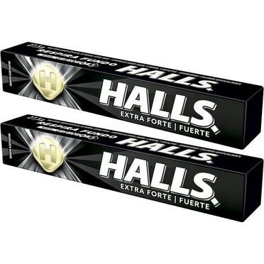 Halls Extra Strong / Forte Menthol Throat Drops, Level 5, Two Packs of 10 Drops (20 Total Drops)