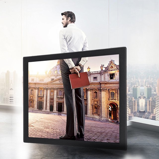Moniteur Industriel Intégré Durable à Écran Tactile Résistant, Facile à Utiliser, pour Ordinateurs, Caméra Vidéo, PC, Prise EU