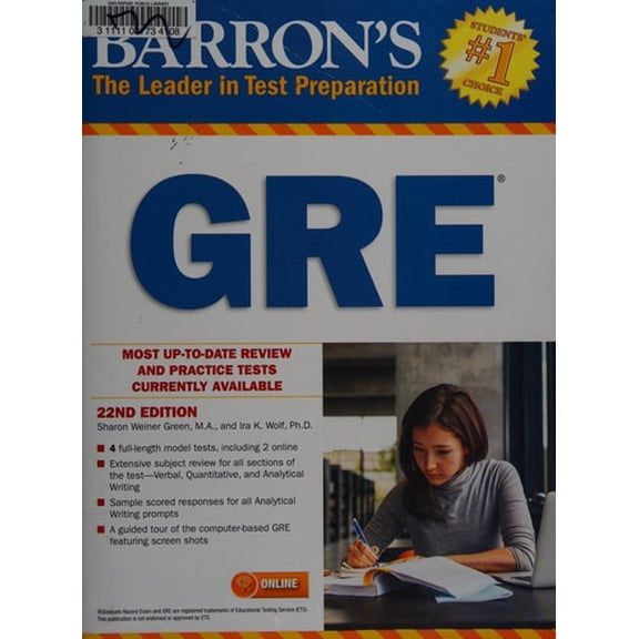 Pre-Owned GRE with Online Tests (Paperback) 1438009151 9781438009155