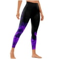 thumbnail image 5 of Save for Spring AXXD Purple Workout Leggings Women Summer Flame Printed Leggings Fitness Running Tight Yoga Pants, 5 of 6