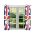 thumbnail image 3 of ABPHQTO I Love Corgi I Love Welsh Union Jack Reino Unido Bandera Cortina de ventana Cortina de cocina 65x90 cm (Dos piezas), 3 of 3