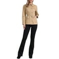 thumbnail image 3 of INSPIRE CHIC St. Patrick's Day Women's Utility Jackets Drawstring Waist Flap Pocket Zip Button Jackets L Tan Khaki, 3 of 7