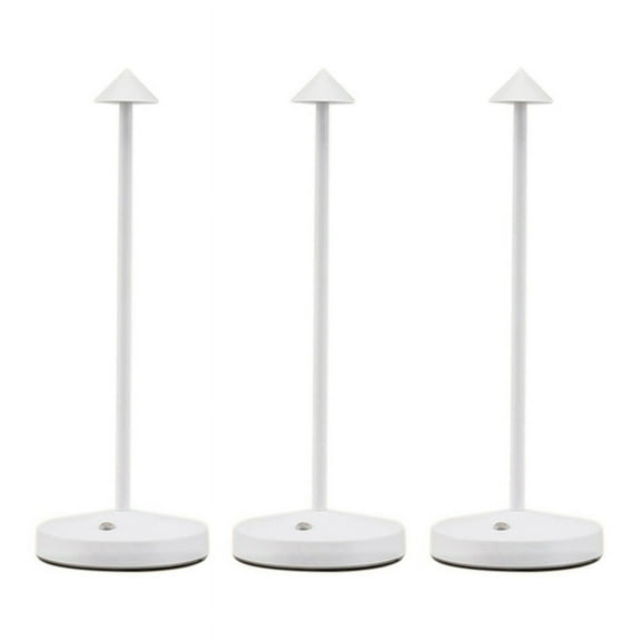 3X 1800MAh Rechargeable LED Table Lamp Modern Touch Adjustment Table Lamp for Bedroom Restaurant Decoration Light White