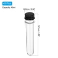 thumbnail image 2 of Uxcell 45ml Plastic Test Tubes with Screw Caps, 6Pcs 141x25mm Tubes for Party Decoration Lab Use, Black, 2 of 6