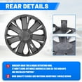 thumbnail image 7 of 4Pcs Set Hubcap,15" Universal Wheel Rim Cover Replacement,Compatible with Steel Wheels,Snap on Installation,PP Material,Matte Black Painted, 7 of 7