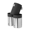 thumbnail image 3 of Tubo De Escape Doble Curvo Universal Para Coche De Acero Inoxidable Punta De Silenciador Trasero Garganta Trasera Eigraketly VI002802-00, 3 of 7