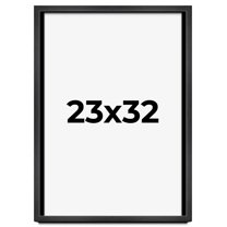 23x32 Frame Black Charcoal Grey Wood Textured Picture Frame | 0.75 Inch Moulding Width | Gunmetal