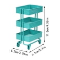 thumbnail image 3 of Under 10 Rack 1Pc Cart Storage Rack Three Layer Cart Imitation Shelf for Children Craftwork Cart Rack, 3 of 6