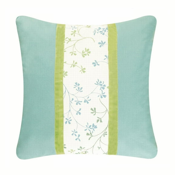 Patch Stripes Pieced Pillow, 18" x 18"