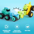 thumbnail image 6 of Joyfy 4Pack Dinosaur Construction Vehicles Set, Baby Toy Cars for Toddlers, Car Toys for 1 2 3 Year Old Boys Girls Kids, Best Birthday Gifts for Toddler, 6 of 9